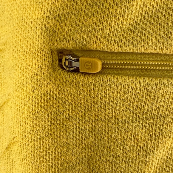 Lululemon Athletica Lightning Bold 1/2 zip Yellow Half-Zip Sweater size small - Picture 6 of 11